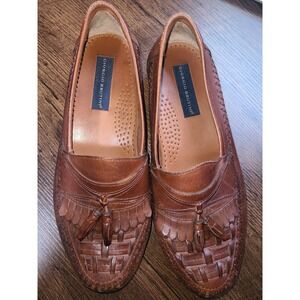 Giorgio Brutini "Bartell" Mens Brown Leather Slip-On Tassled Loafer Shoes Sz 9W